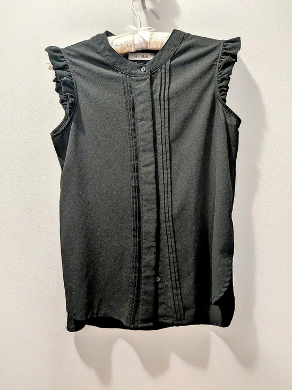 Ruffle Sleeve Dark Gloomy Coquette Doll Blouse in Black NWOT